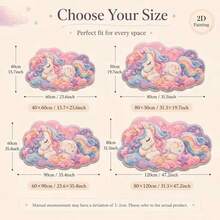 1pc, Washable Non-Slip Unicorn Rainbow Shaped Velvet Rug, Non-Slip Bottom With Soft Touch Surface, Suitable For Bedside Mat, Entrance Mat, Living Room, Bedroom, Bathroom, Kitchen, Machine Washable, Durable And Easy To Clean, Modern Home Decor, Bedroom Bathroom Decor Rug, Christmas Decoration, Housewarming Gift, Christmas Gift, Moving Gift And Other Occasions, Rugs, Carpet, Christmas Rug, Christmas Gift/Decor, Rugs Living Room, Bedroom Rug, Rug For Bedroom, Carpet For Bedroom, Washable Rug, - Multicolor - View 8