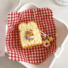 1pc Butter Bear Toast For AirPodsPro 1/2 Generation Bluetooth Headset Case AirPods3/4 Generation - Multicolor - View 3