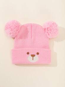 Winter Kids Knitted Hat Cute Bear Baby Beanie - 1PC - View 8
