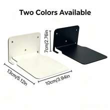 2‑Pack Invisible Floating Wall Shelf Bracket, Hidden Wall‑Mount Display Holder, Decorative Metal Wall Storage Bracket For Bedroom, Living Room And Library Home Decoration. - View 7