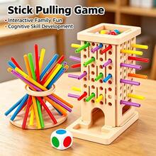 Multi-Mode Stacking Tower And Pull-Rod Game - An Educational Toy To Develop Children's Logical Thinking Skills. Suitable For Boys And Girls; Great Gift For Thanksgiving, Halloween Or Christmas. - Multicolor - View 2