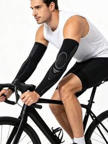 1 Set Compression Arm Sleeve + Calf Sleeve Set, Breathable Sports Elbow And Calf Support Sleeve, Non-Slip Elastic Protective Gear, Suitable For Basketball, Running, Fitness Training, Unisex, Halloween Gift - Multicolor - View 5