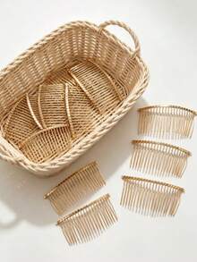 10pcs 20-Teeth Twisted Wire Hair Comb Crown Bridal Hair Accessories - Multicolor - View 3