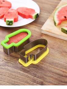 Creative And Simple Watermelon Slicer, Popsicle Mold, Watermelon Slice Model, Fruit Slicer. - Green - View 3