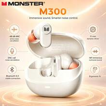 Monster AIR STAR M300 OWS Wireless Earbuds, Bluetooth 6.0, In-Ear, HD Calls, Waterproof, ANC, Low Latency Gaming Mode, Built-In Microphone. Balanced Sound Quality And Comfortable Fit, Suitable For Sports And Gaming - View 2