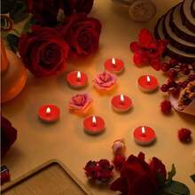 30pcs Smokeless Tea Light Candles, Romantic Atmosphere Candles, Suitable For Candle Warmer And Party Decoration - Multicolor - View 8