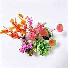 Colorful Artificial Plastic Plants Decoration Set For Fish Tank, Aquarium Decorative Grass, Fish Tank Decoration Hiding Accessories - A - View 5