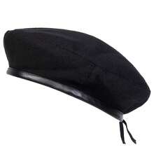 1pc Men's Plush Leopard Print Beret Military Hat, Adjustable Sun Protection Casual Hat For Outdoor, Suitable For Autumn/Winter - Multicolor - View 10