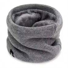 Winter Fleece Knitted Neck Warmer, Unisex Windproof Warm Neck Gaiter, Suitable For Outdoor Skiing Cycling - A - View 11