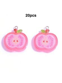 20pcs Acrylic Colorful Faux Fruit Slices Star Apple Apple Charms, Jewelry Accessories DIY Phone Chain Keychain Pendant - 20pcs - View 31