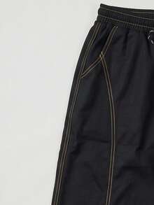 Vancamel Pulse Men's Loose Straight Leg Outdoor Sports Pants, Versatile Minimalist Solid Color Commuter Trousers - Black - View 5