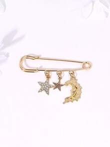 1pc New Fashion Heart Shell Conch Star Moon Bow Starfish Flower Bee Ladybug Mushroom Pendant Brooch Anti-Slip Collar Pin Waist Cincher Clothing Decoration - Multicolor - View 15