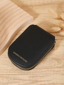 Women's Simple Zipper Wallet, Cash And Credit Card Storage Bag, Simple And Casual Multi Slot, Very Suitable For Outdoor And Travel - Black - View 6