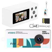 X7 Mini Pocket Camera, 1080P Video & 12MP Photo, 0.98" Screen, 5 Filters (Red Green Blue B&W Yellow), Keychain Design, Memory Card Required, Portable Travel Vlog Camera For Outdoor Adventures, Daily Carry & Life Recording, 200mAh Battery - View 6