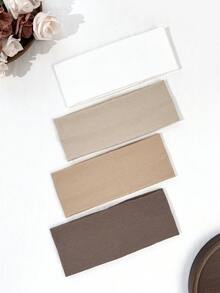 4pcs Earth Tone All-Match Headband Set, High Elasticity Skin-Friendly Fabric Non-Slip No-Pressure Versatile All-Match Style, Young Girls Headscarf For Daily Commute Home Atmosphere, Student Essential Back To School - Multicolor - View 5