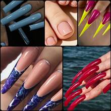 75pcs Dual Nail Forms Set, 5-Shape 15-Size Reusable Clear For Poly Gel Nail Molds, Nail Extension Forms For Poly Gel Manicure Nail-Salon Supplies - Clear - View 7