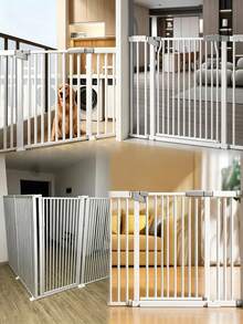 No-Drill Pet Gate, Vertical Bar Fence Design, Press-Type Double-Sided Latch, No Drilling Installation Without Damaging Walls, For Doorway Isolation, Stair Protection, Kitchen Entry And Pet Barrier - Random Color - View 8