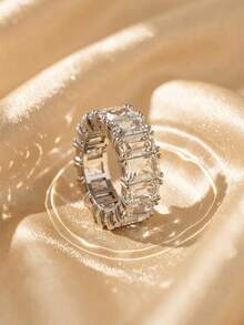 SWAROVSKI 5572686 Wave Pave Crystal Bracelet Asymmetrical Curved Open Cuff Birthday Gift For Girlfriend - Silver - View 6