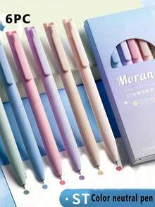 6PCS Colored Pens, Gel Pens, Quick Dry Ink Pens, 0.5mm Fine Point Black Ink Pens Smooth Writing Pens, Writing School Office Supplies, Back To School, School Supplies - Sets - View 13