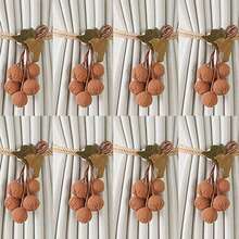 Handmade Fabric Cherry Curtain Tieback Rope, Cute Fruit Shape Window Curtain Holdback, Decorative Curtain Tie For Bedroom, Living Room, Farmhouse Home Window Decoration - Hawthorn Flower Lace-up - View 21
