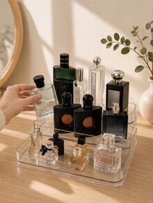 1 buah Rak Display Bertingkat Akrilik, Rak Display Trapesium 3 Tingkat, Rak Penyimpanan & Display Rumah untuk Perhiasan, Kosmetik, Rak Display Penyimpanan Multi-Lapisan Transparan, Rak Kue, Rak Parfum - MultiWarna - View 1