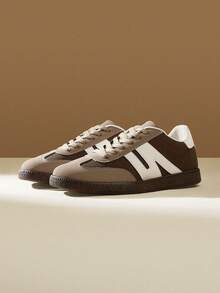 TCVC Women's Daily Casual Colorblock Training Shoes, Versatile Comfortable Sports Sneakers - Brown - View 7