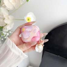 IMD Earphone Case, Seashell Pendant Earphone Cover, Oil Painting Print Shockproof Earphone Protective Case Compatible With AirPods 1/2/3/4/Pro - Pink - View 20