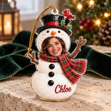 1pc Custom Photo Name Santa Sack Christmas Ornament, Personalized Photo In Santa Gift Bag Acrylic Tree Hanging, Snowman Reindeer Gingerbread Ornament,Funny Xmas Keepsake Gift,Christmas Gift - Multicolor - View 14
