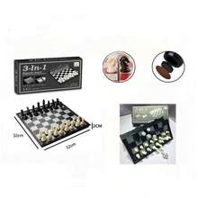 Magnetic International Chess Set With Folding Board Portable Travel Board Game Kids Adults Beginners Plastic Chessmen Velvet Bottom Storage Case Educational Toy - Multicolor - View 12