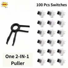 Mechanical Keyboard Switch Set, Includes 2-In-1 Keycap & Switch Puller, Blue/Brown/Black/Red Switches, Linear Tactile Switches, Suitable For DIY Mechanical Keyboard Modification, Repair Or 3D Printed Fidget Clicker - View 16