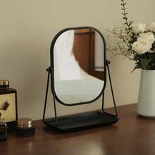 1pc Makeup Mirror, Minimalist Standing Mirror For Home, Dorm, Desktop Vanity Mirror - Multicolor - View 3