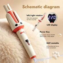 Automatic Hair Curler With 4 Temperature Modes, Adjustable Temperature, Smart Timer And Sensor Auto-Off For Safety - Multicolor - View 4