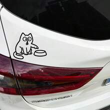 1 Set Stiker Mobil Bertema Kucing Lucu, Terbuat dari Bahan Vinyl PVC Tahan Air dan Tahan Lama, Cocok untuk Tutup Tangki Bensin dan Lubang Pengisian Bahan Bakar - A - View 6