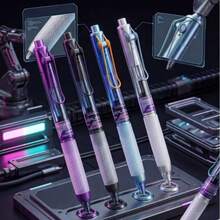 Cyber Future Neutral Pen, Metallic Texture, Cool CS Dual-Ball Concentrated Black Ink, Quick-Drying, Suitable For Students, Exams And Practice - Multicolor - View 6