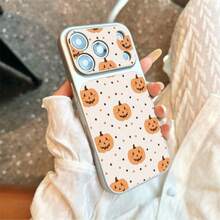 1 buah Casing Ponsel Motif Kepala Polkadot Lucu Bahan TPU Cocok Untuk iPhone 17 Pro Max/17/16 Pro Max/15/14/13/12/11 Pelindung Ponsel Soft Shell Anti-Jatuh Cakupan Penuh - Perak - View 4