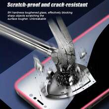 Set Of 3 (Pink Glow-In-The-Dark Anti-Peep) Privacy Tempered Glass Screen Protectors That Shine At Night. Smooth Surface With Good Gloss | Reinforced Glass Protection, Compatible With Compatible With Iphone 18Pro 18Promax 18 Duo 17 16 15 14 12 13 11 - 3pieces/PINK Privacy - View 6