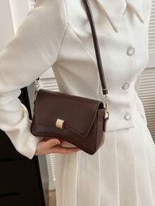 Minimalist Underarm Bag, All-Math Armpit Bag, Women's Flap Shoulder Bag,Bags For Woman,Brown Bag,Autumn - Coffee Brown - View 5