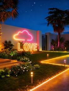 1-5m LED Neon Light Strip, RGB Light Strip With 3-Color Remote Control, Multi-Color Adjustable, Waterproof, Suitable For Bedroom, Indoor And Outdoor Decoration Scenes - Multicolor - View 3
