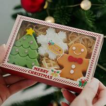 3pcs/Set Christmas Tree, Gingerbread Man, Snowflake Scented Candles, Gingerbread Man Christmas Gift, Smokeless Candles, Suitable For Holiday, Celebration, Party Decoration, Valentine's Day Decoration Candles, Home Decor Candles, Living Room Decor Candles, Outdoor Use, Atmosphere Creating Candles - 3pcs - View 6