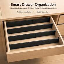 4/8/10/12/16pcs Adjustable Drawer Dividers, Free Combination Storage Baffles, Suitable For Kitchen, Bathroom, Desk And More - View 7