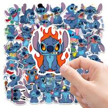 55pcs Non Repeating Stitch Creative Stickers Decorative Mobile Skateboarding Water Cups Personalized Waterproof Cute - Multicolor - View 3