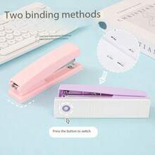 Stapler, Office Stapler, Desk Mini Stapler, No. 12 Stapler, Office Use, Lightweight, Effortless, Medium Size, Multi-Function Binding Machine - Multiple Styles - View 1