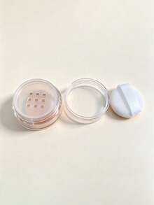48/24/2pcs 10ML Sealed Leak-Proof Powder Dispenser Box, High Transparency Plastic Minimalist Transparent No Pattern Round Wide Mouth With 9-Grid Powder Sieve Spiral Sealed Lid And Flocked Powder Puff, Portable Makeup Refill Storage Empty Powder Jar For Travel, DIY Daily Makeup Storage - Multicolor - View 4