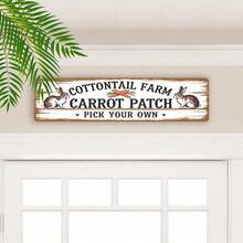 Vintage Easter Metal Sign - Rustic Style 4x16 Inch Wall Decor With Rabbit And Carrot Design, Perfect For Home Kitchen, Cafe, Bakery Or Farmhouse Wall Art, Farmhouse Home Decor (Random Style) - A - View 7