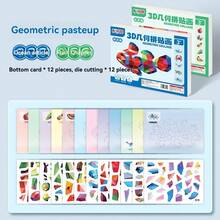 1pc Sticker Puzzle - Children's 3D Geometric Collage Sticker, Handmade DIY Intelligence Puzzle Sticker, Focus Training Early Education Educational Toy, Educational Activity Book, Suitable For Adults, Cultivate Creativity And Motor Skills, Includes Animals, Shapes, Colors - Birthday, Christmas, Halloween Gifts - Multicolor - View 9