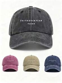 1pc Unisex Letter Printing Vintage Baseball Cap Adjustable Casual Cap Stylish Hiking Hat Perfect For Parties, Sun Protection, And Outdoor Activities. - Multicolor - View 2