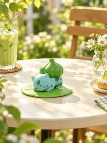 Miniso INISO Pokemon Sleepy Forest Character Ornament With Leaf Base, Random 1 Style Sent For Desk Shelf Display, Birthday Christmas Gift - Style 1 - View 3