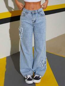 Women Jeans - Light Wash - View 2