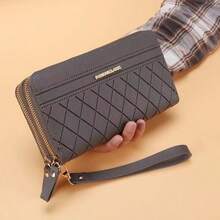 2026 New Women's Long Wallet, Korean Style Minimalist Double Zipper Coin Purse, Multi-Card Slot Wallet Card Holder - Multicolor - View 6