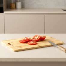 Large Organic Bamboo Cutting Board With Cutout Handle For Kitchen - Heavy Duty Wooden Chopping Board For Meat, Vegetables, Cheese & Fruit - Reversible Food Prep Block & Charcuterie Serving Tray - Ginger - View 11
